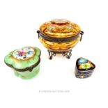 Three Various Trinket boxes