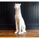 A Blanc de Chine porcelain seated panther