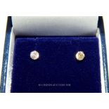 A Pair of Platinum and Diamond stud earrings
