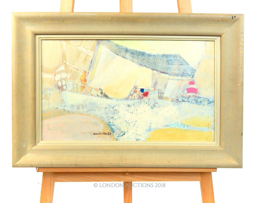 Paul Ambille (French, 1930–2010) oil on canvas "Regatta"