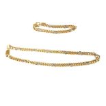 An Italian 9 Carat Yellow Gold Necklace and Bracelet. With English Hallmarks.