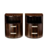 A pair of Black & Key Arc bedside table.