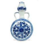 Blue and White Handled Vase