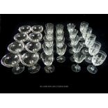 A part set of drinking glasses
