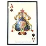 A large Ace of Spades, decoupage.