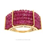 Burmese rubies cocktail ring.