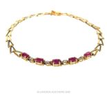 Burmese ruby and Diamond bracelet