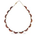 Garnet necklace.