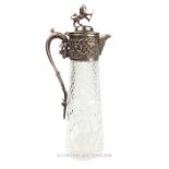 A Victorian silver plated claret jug A circa 1890