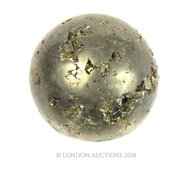 Pyrite Sphere Mineral Specimen - Bild 10 aus 10