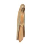 A Carved Wood Figure of the Virgin Mary. German Circa 1930