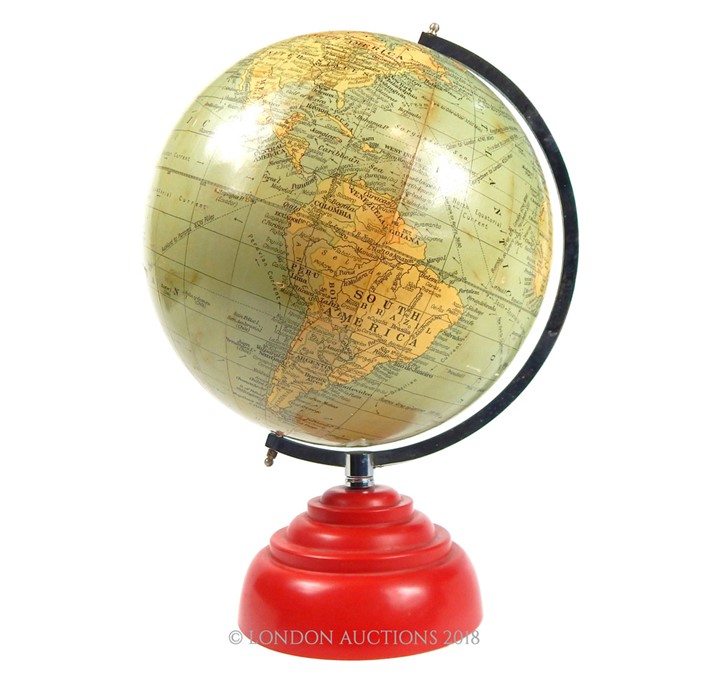 Geographia 10 inch Terrestrial Globe, 1961/2 - Bild 3 aus 5