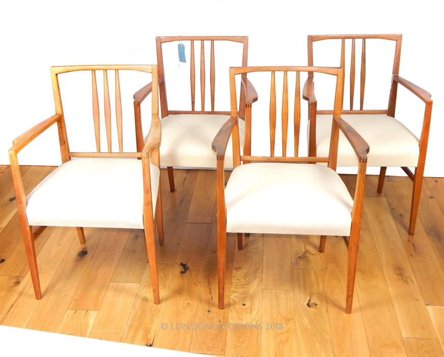 Set of Four Mid-Century Modern Gordon Russell Chairs (Model 6409)