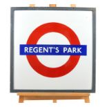 Original Regent's Park London Underground Sign, 1970s