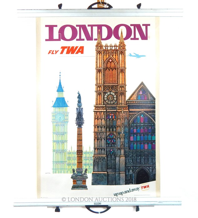 TWA David Klein London Travel Poster, 1960s