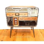 A small industrial style sideboard.