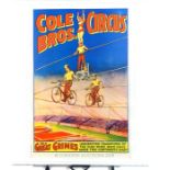 Original Cole Bros Circus Poster, 1930s/40s