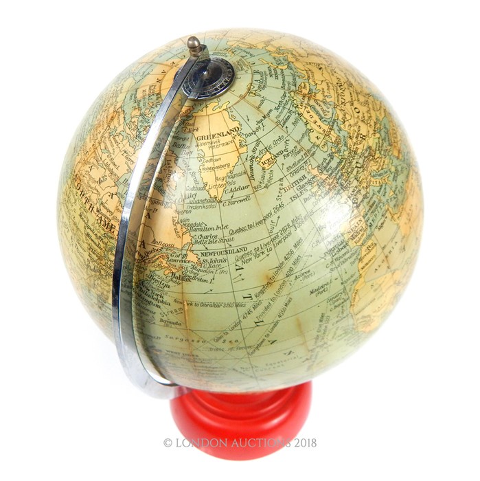 Geographia 10 inch Terrestrial Globe, 1961/2 - Bild 2 aus 5