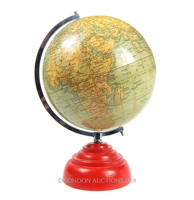 Geographia 10 inch Terrestrial Globe, 1961/2