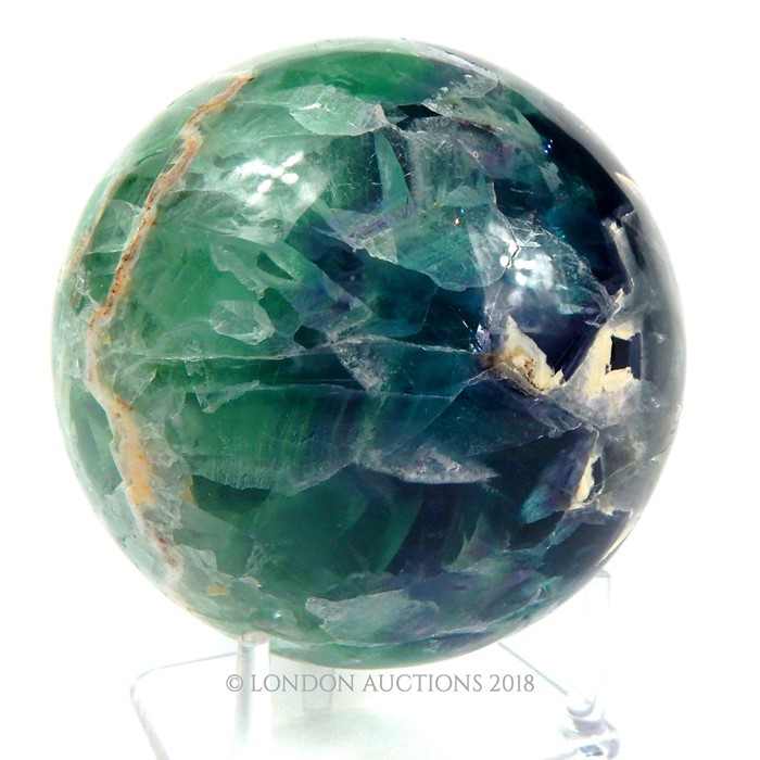 Green Fluorite Mineral Sphere - Bild 4 aus 12