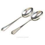 Walker and Hall Solid Silver Serving Spoons.
