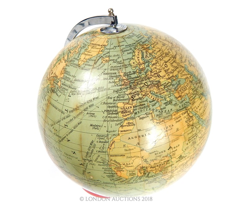 Geographia 10 inch Terrestrial Globe, 1961/2 - Bild 5 aus 5