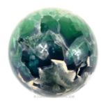 Green Fluorite Mineral Sphere