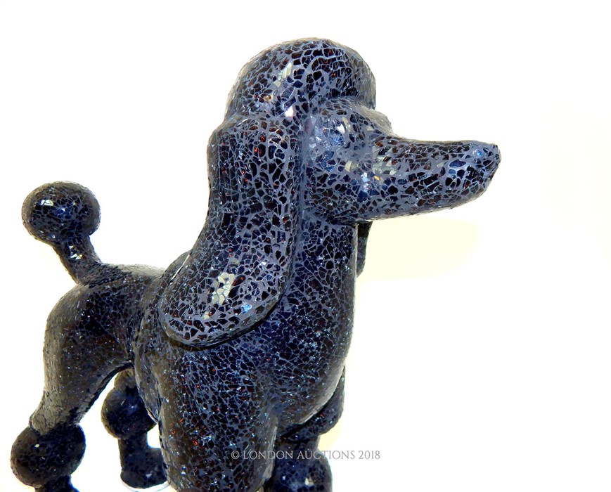 A mosaic sculpture of a French Poodle. - Image 3 of 3