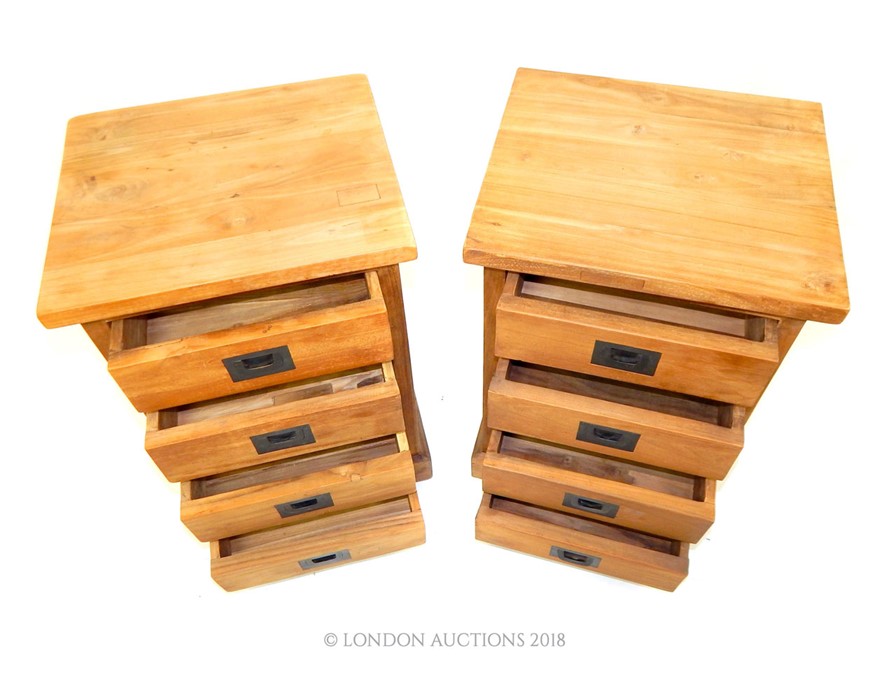 A pair of teak bedside chests by Raft - Image 2 of 2