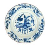 A Chinese Blue and White Porcelain Plate. Kangxi Period Circa 1720