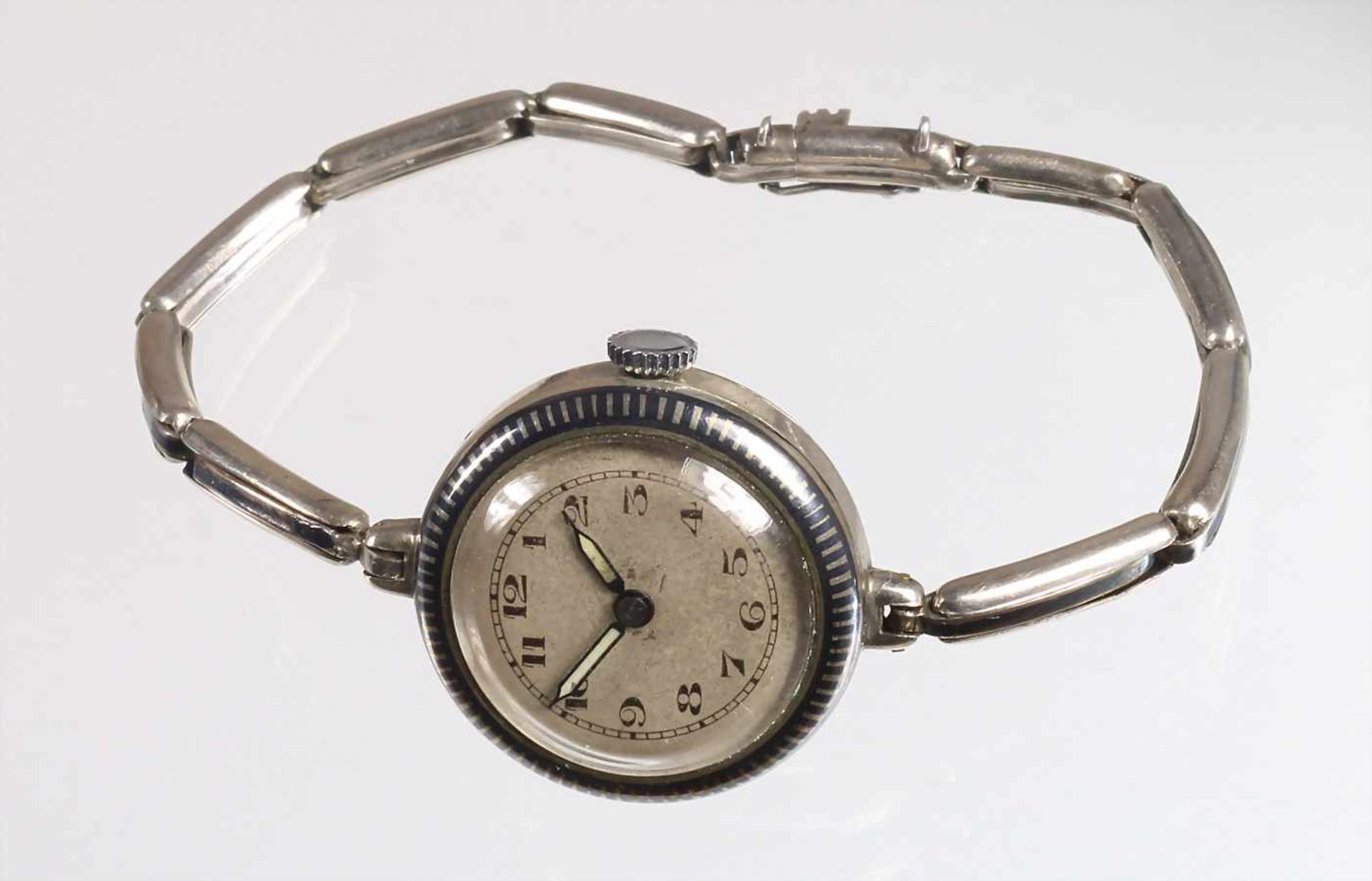 Damen-Armbanduhr 1920er Jahre, Handaufzug, Silber 800/000 "TULA-SILBER", arab. Zahlen, Gehäuse D = - Bild 2 aus 2