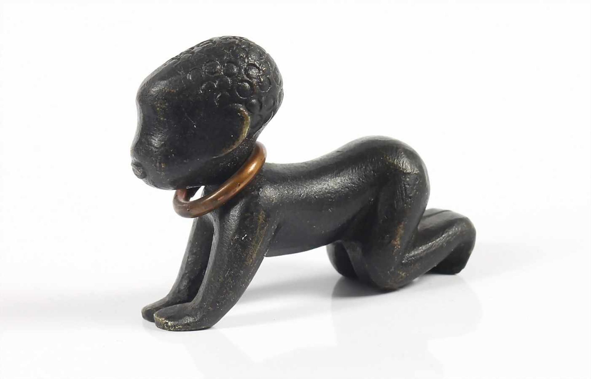 Afrikanisches Baby, WIENER BRONCE, "ART-DECO" 1920/30er Jahre, sig.: WHW (HAGENAUER WIENER