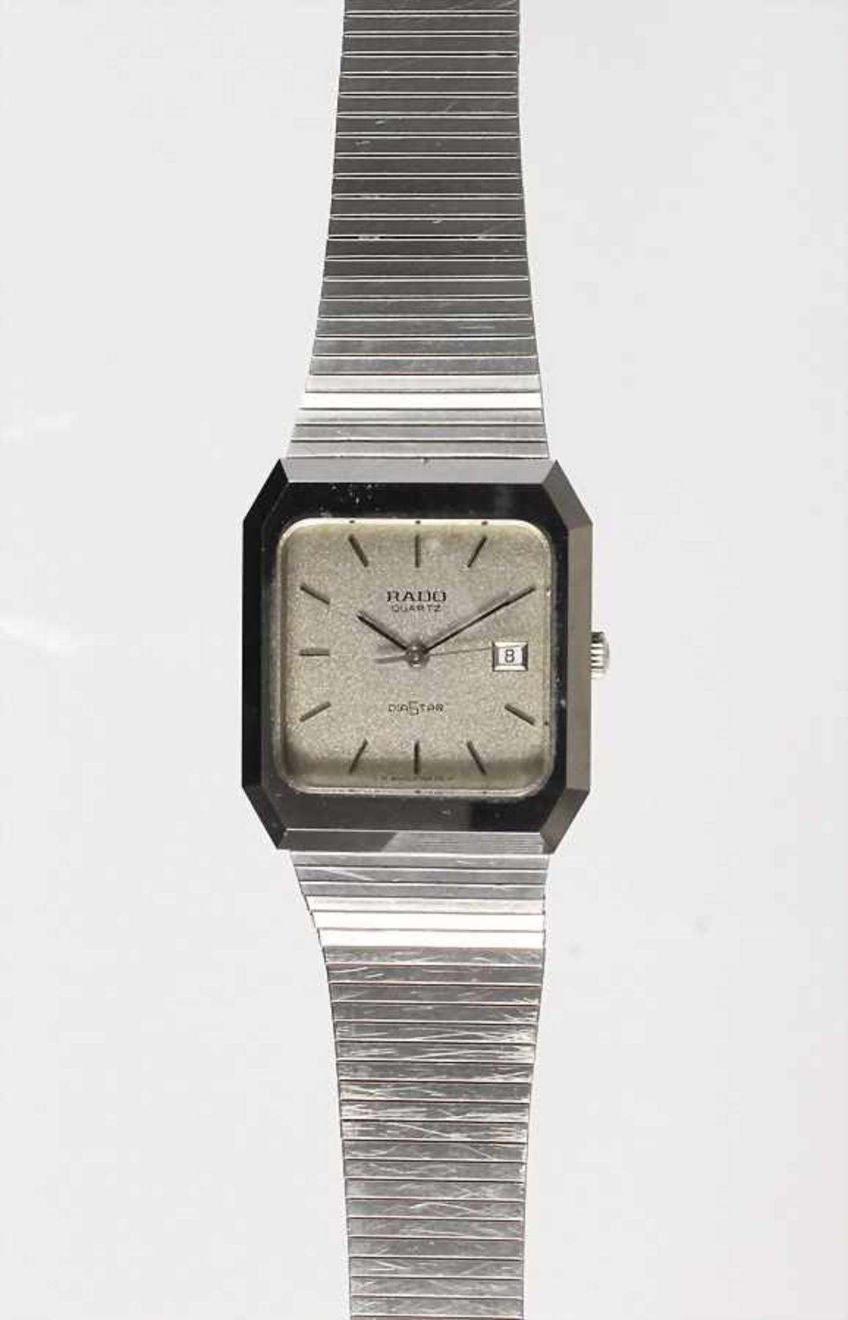 Herren-Armbanduhr, "RADO" DIASTAR 1970er Jahre, Quarz, Strichindex,Zentralsek., Dat. Fenster,