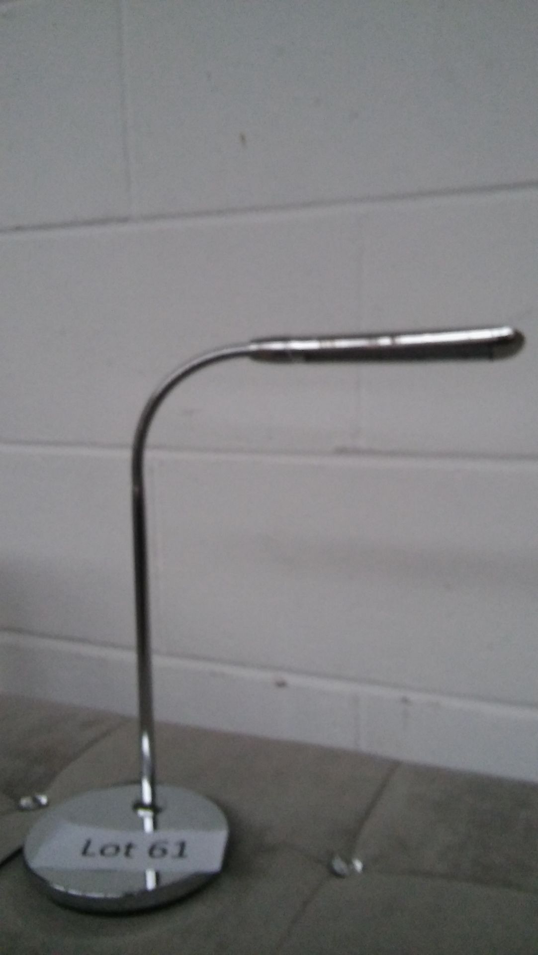 Chrome effect LED desk lamp. As new.