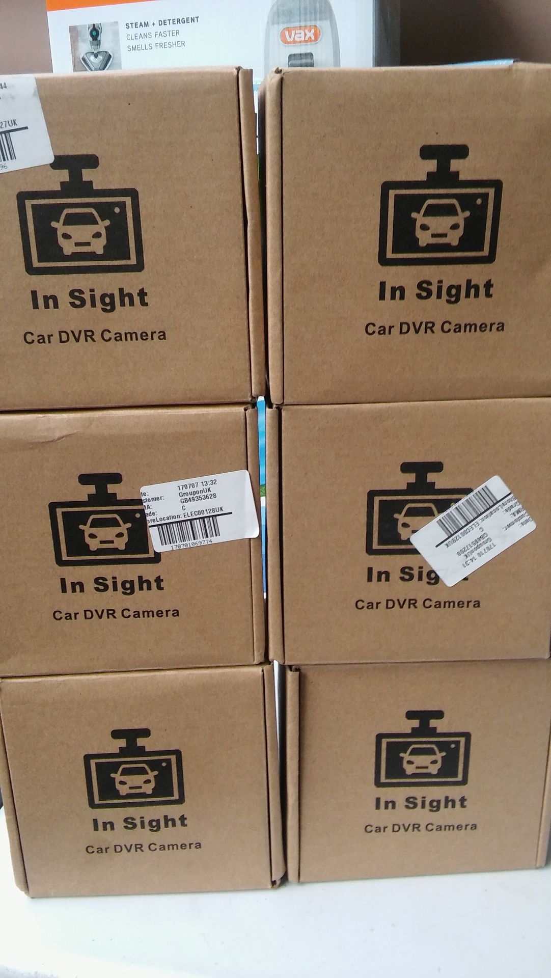 6 x "Insight" car DVR cameras. Untested customer returns.