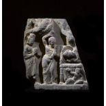 Grey Schist Gandhara Relief