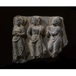 Grey Schist Gandhara Relief