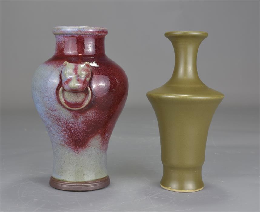 TWO CHINESE PORCELAIN VASES - Image 3 of 5