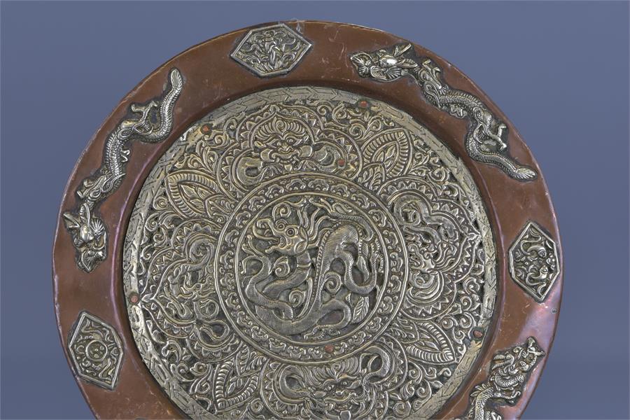 A TIBETAN COPPER PLAQUE - Image 3 of 10