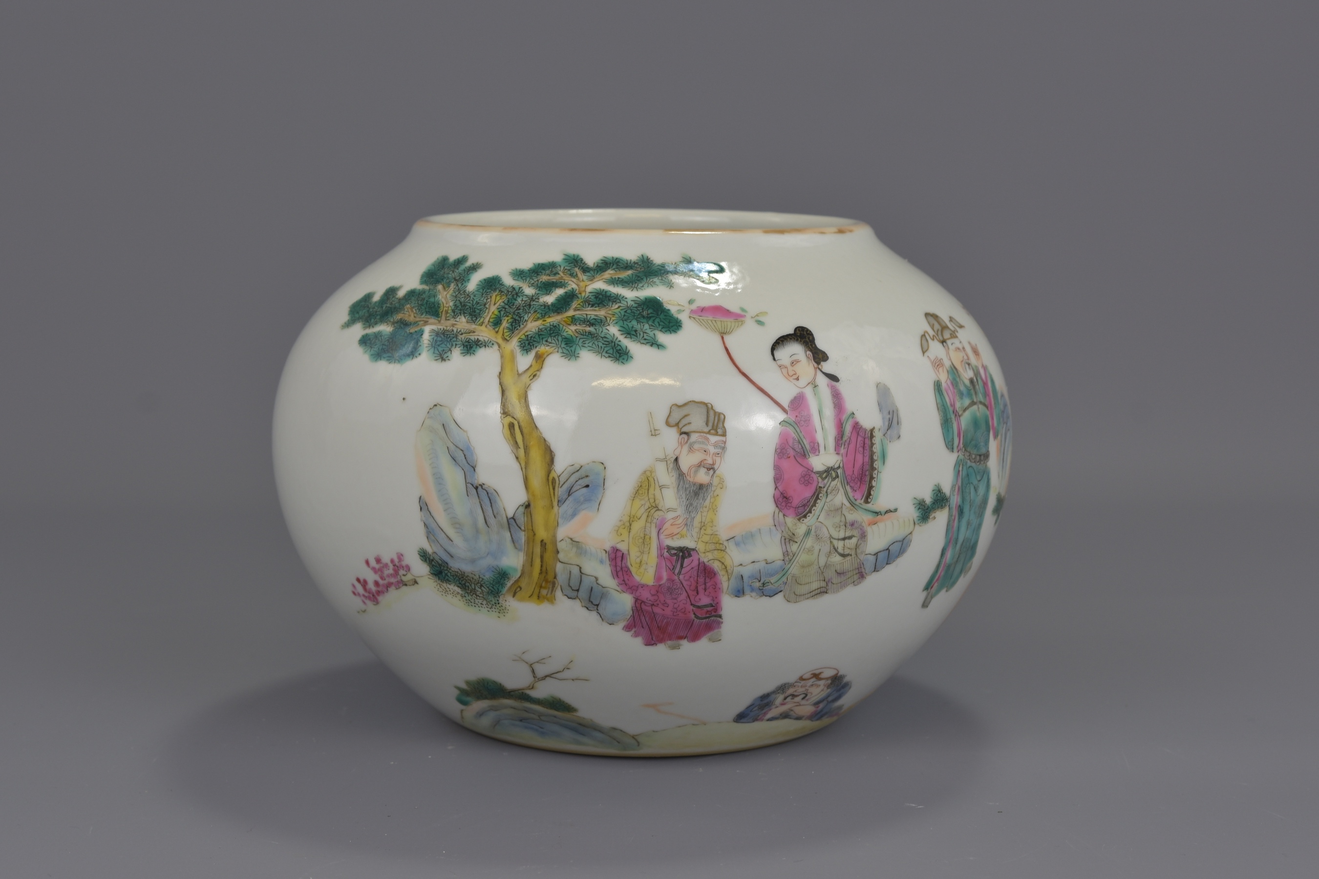 A LARGE CHINESE XIANGFENG PERIOD PORCELAIN BRUSH WASHER - Image 2 of 8