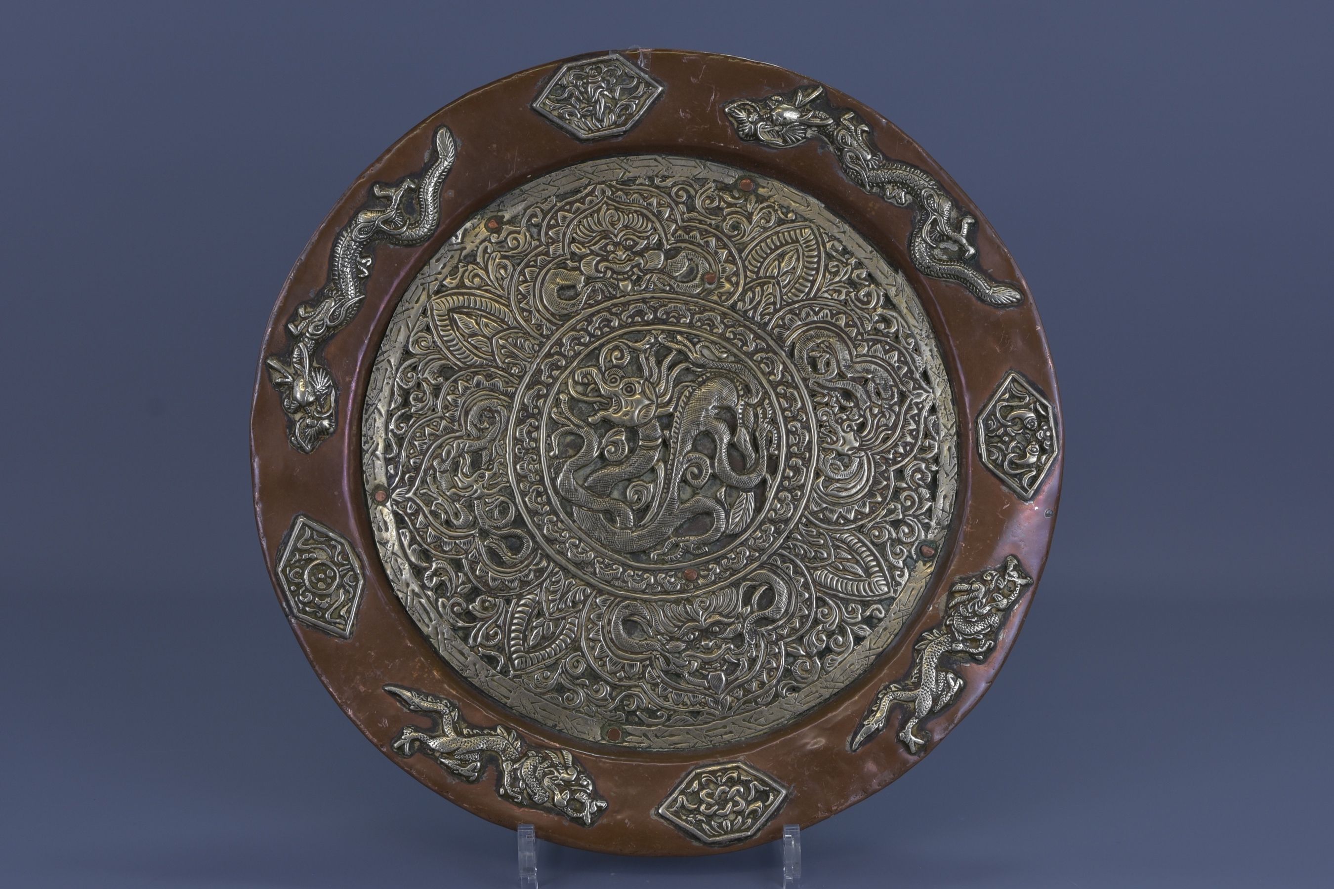 A TIBETAN COPPER PLAQUE - Image 7 of 10