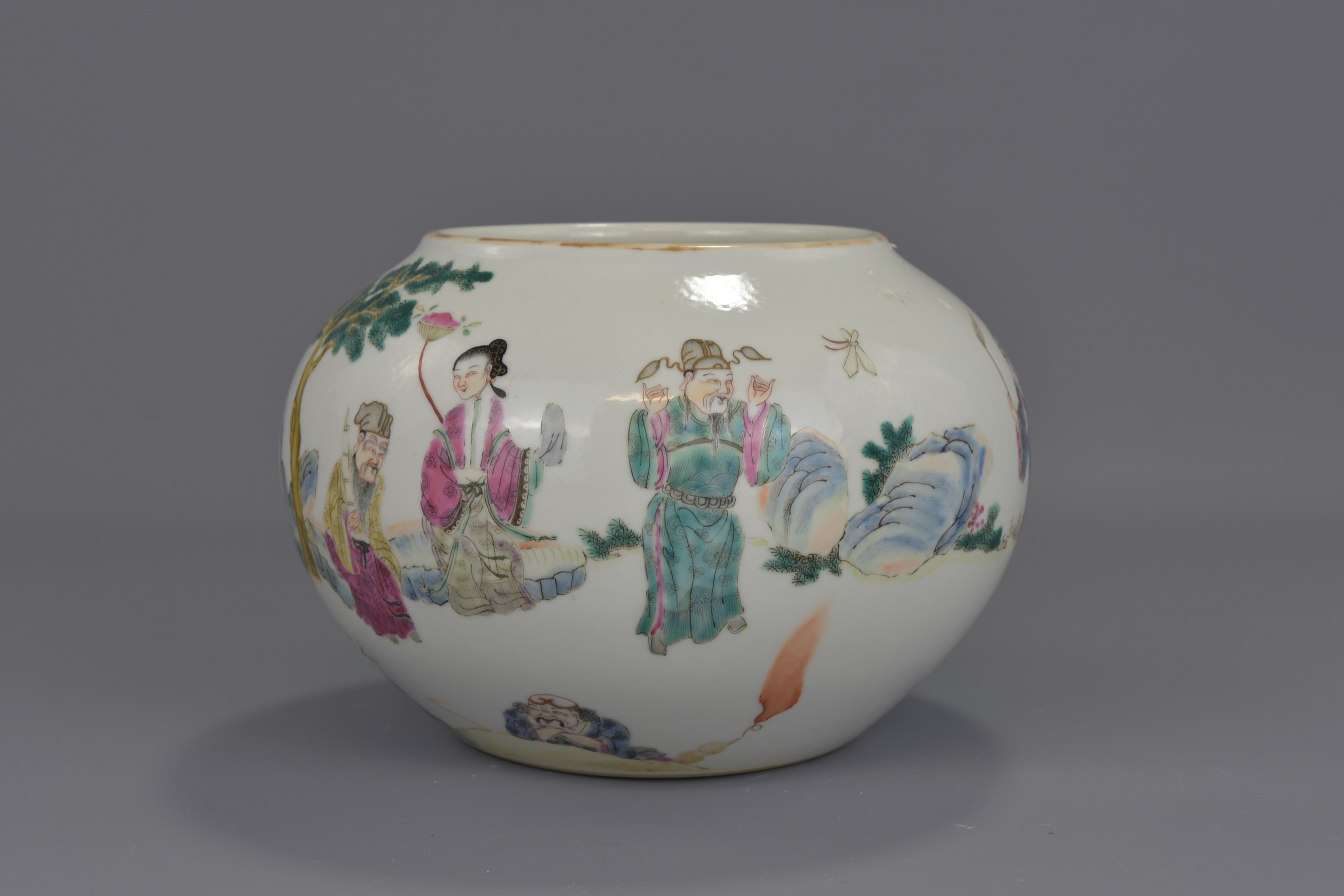 A LARGE CHINESE XIANGFENG PERIOD PORCELAIN BRUSH WASHER - Image 3 of 8