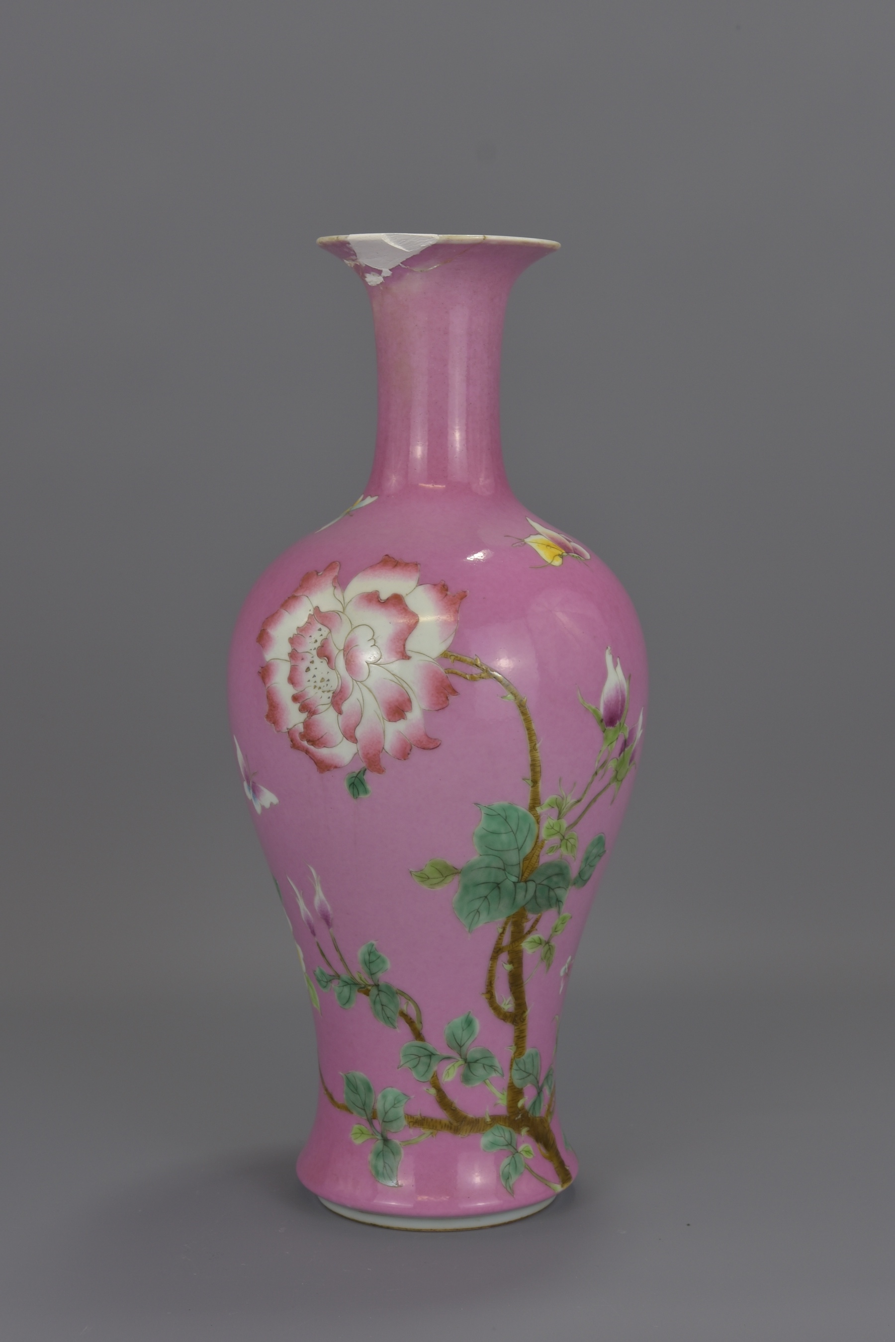 A CHINESE RUBY-PINK ENAMELLED PORCELAIN VASE - Image 2 of 10