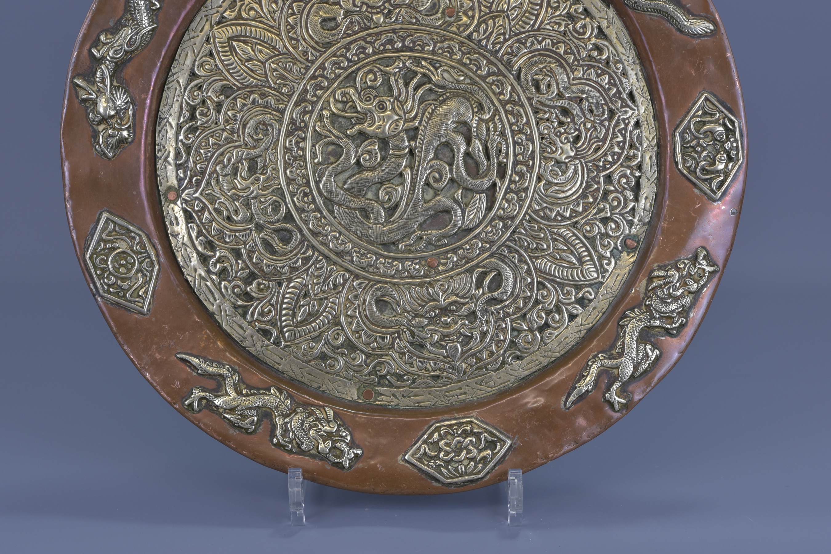 A TIBETAN COPPER PLAQUE - Image 9 of 10