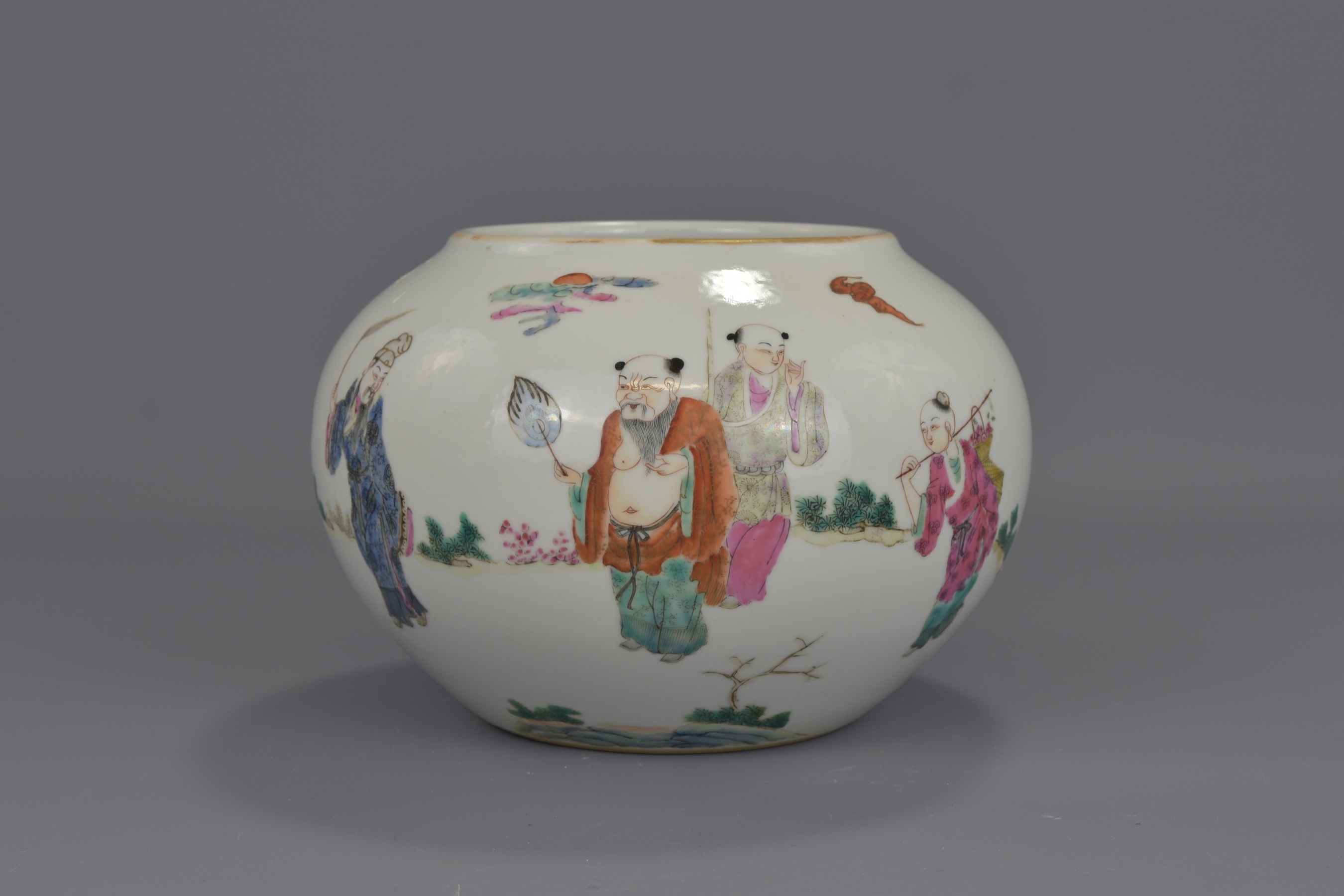 A LARGE CHINESE XIANGFENG PERIOD PORCELAIN BRUSH WASHER - Image 5 of 8