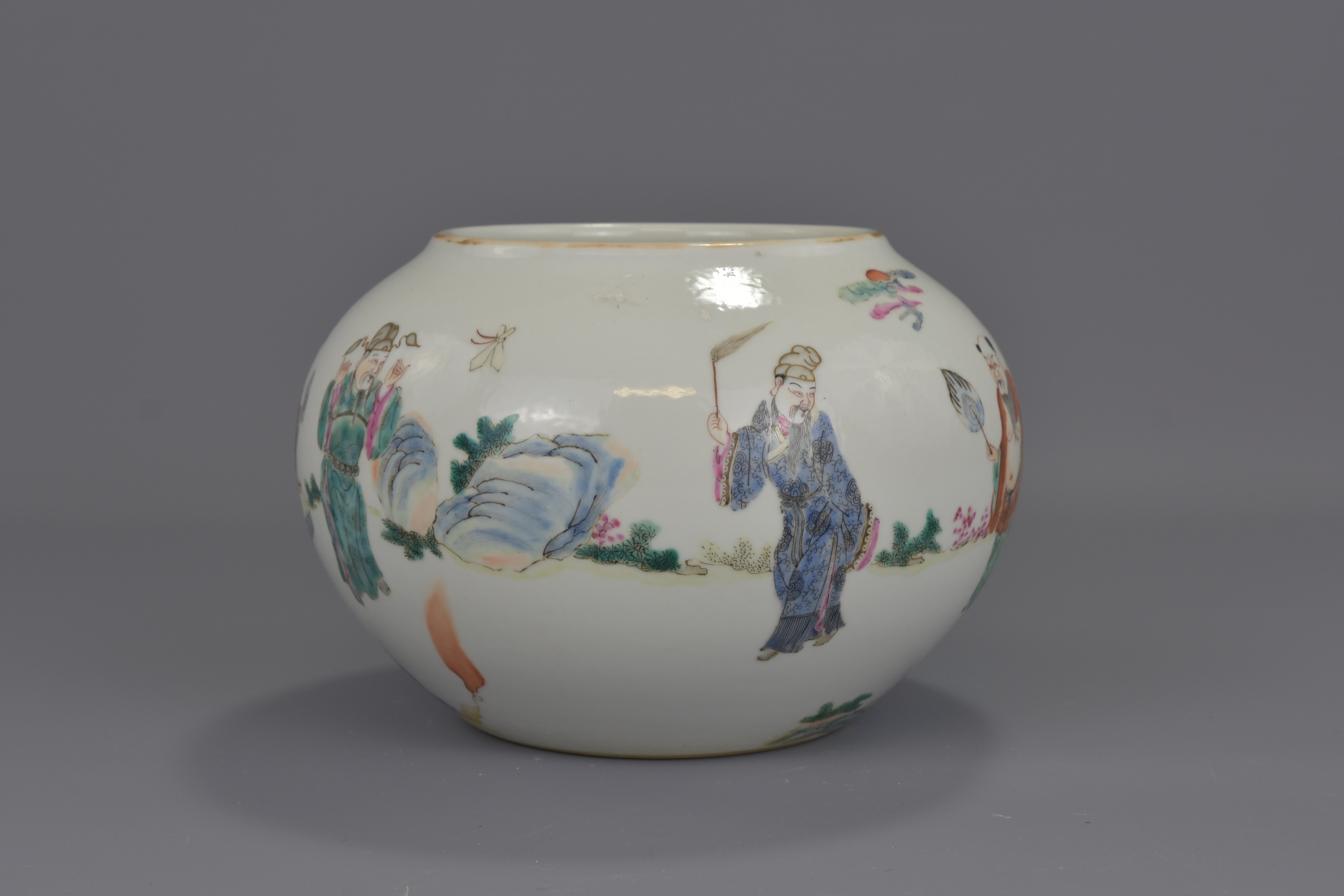 A LARGE CHINESE XIANGFENG PERIOD PORCELAIN BRUSH WASHER - Image 4 of 8