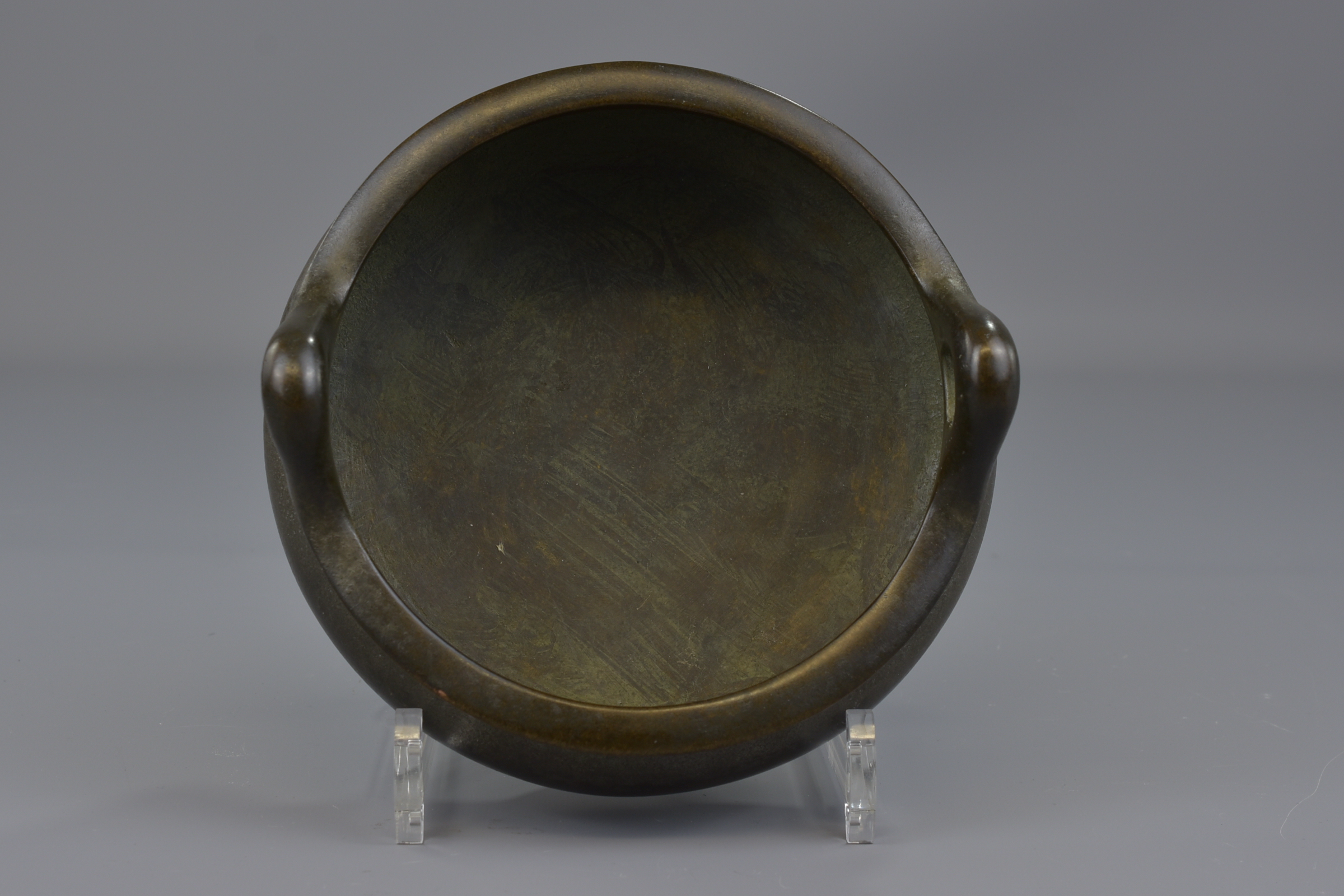 A CHINESE MING OR LATER BRONZE CENSER - Image 5 of 14