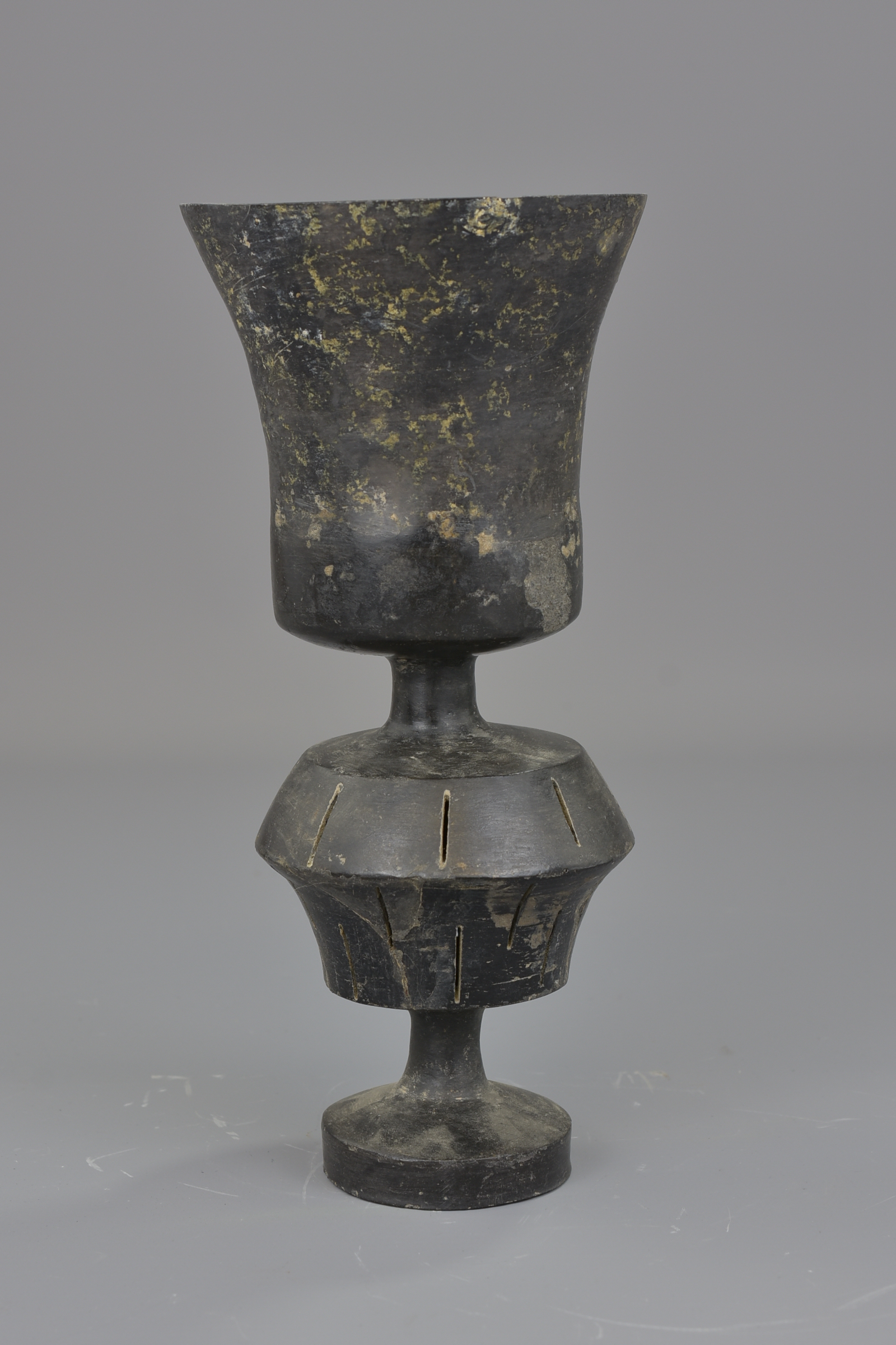 A CHINESE LONGSHAN CULTURE POTTERY STEM CUP