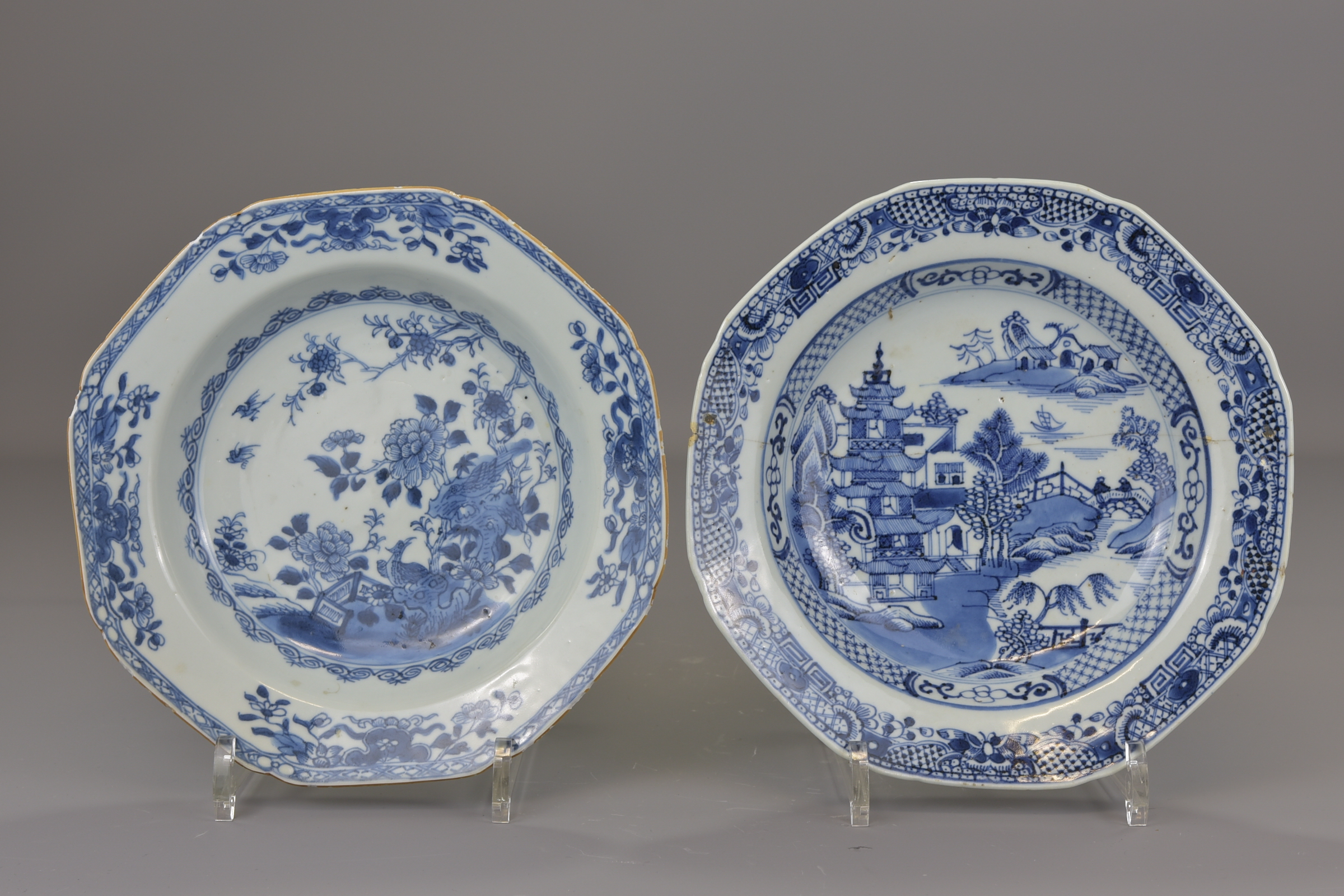 TWO CHINESE 18TH C. PLATES