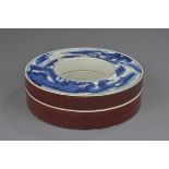 A Chinese 18/19th century blue and white porcelain court jewellery box, possibly Kangxi period. 21 c